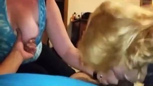 2 Girls Share 1 BBC for Blowjob