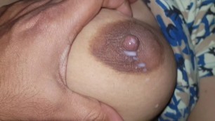 Pressing The Breast Boobs Tits Nipples Milk 6