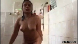 Naughty indian college student from Adultdates.in selfie bathing