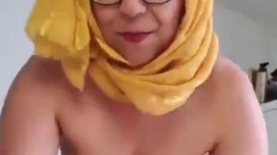 Arab Muslim Hijab mature woman