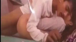 Cute indian gf and bf fucks and creampie