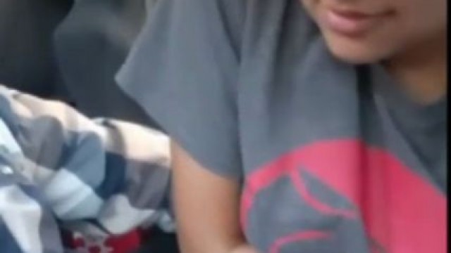 Indian girlfriend Perfect blowjob in the car