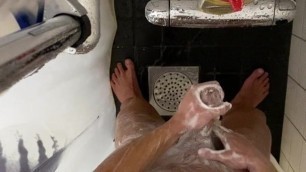 Caught on cam! In the shower masturbating!