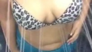 indian girl bathing nude pussy boobs