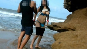 Real indian swinger couple pankhuri kunal at beach