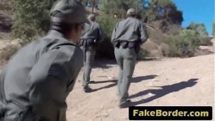 Latina babe fucked hard by a huge black cocked border agent