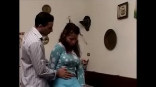 Indian step mom step mother in front of step Father by step son