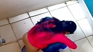 Indian ladies filmed on spy cam in a public 