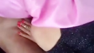 Arab girl in pink hijab suck boyfriends cock on camera