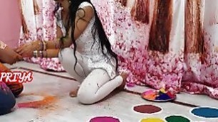 Holi Special - fuck hard priya in holi occasion with hindi roleplay - YOUR PRIYA